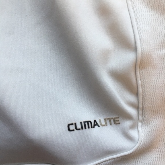 SOLD adidas white climalite soccer running shorts - Picture 6 of 6